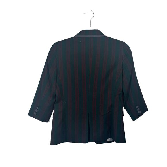 Boy. Band of Outsiders Schoolboy Blazer Green Red Striped Womens 2 US Small (4) - Picture 6 of 7
